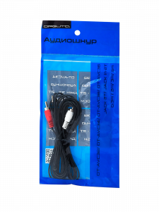 Кабель аудио 2 тюльпана соединительный 2хRCA джек/Jack 3.5, 2 метра Орбита OT-AVC42